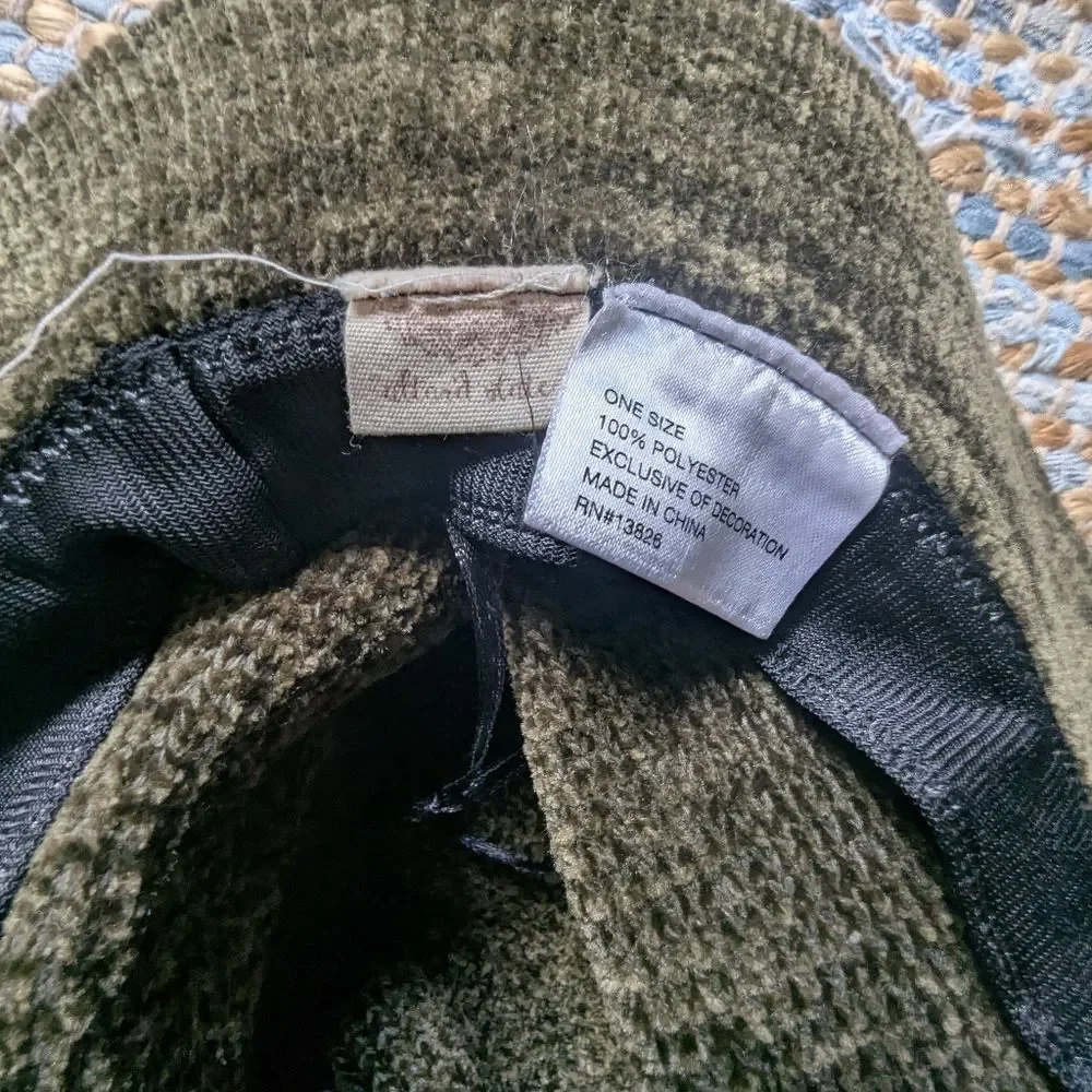 Altar'd State Olive Green Textured Wide Brim Hat One Size Western Rustic Boho Br